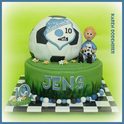Another Soccer cake!!! - Cake by Karen Dodenbier