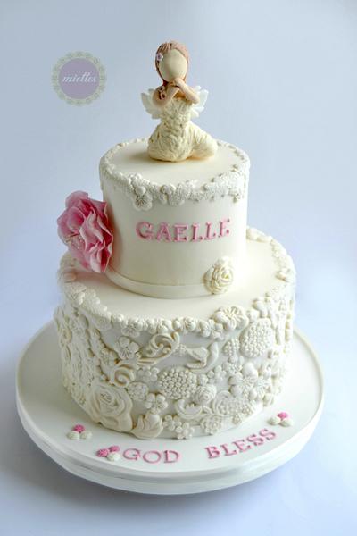 First Communion - Bas Relief - Cake by miettes