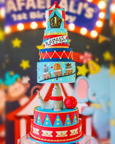 Circus Fun 1st Birthday - Cake by Lulu Goh