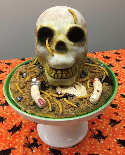 HALLOWEEN SKULL CAKE - Cake by Lilissweets