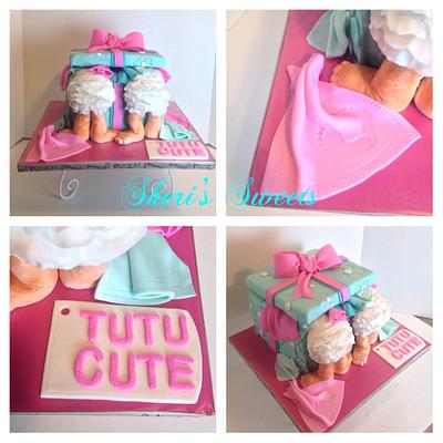 Babies in a present cake - Cake by Sheri Hicks