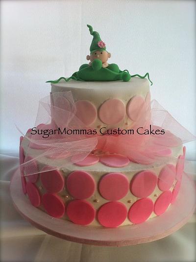 Pea In A Pod Baby Shower Cake - Cake by SugarMommas Custom Cakes