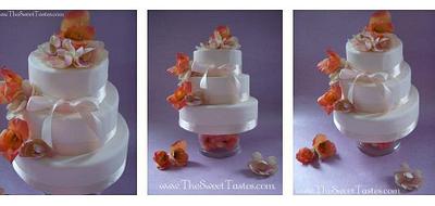 Peach tone wedding cake - Cake by thesweettastes