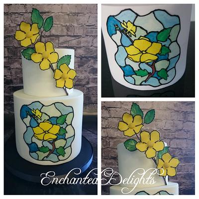 stained glass effect wedding cake  - Cake by Enchanted Delights - Estella Collins 