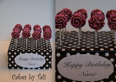 Elegant cake pops - Cake by Tali