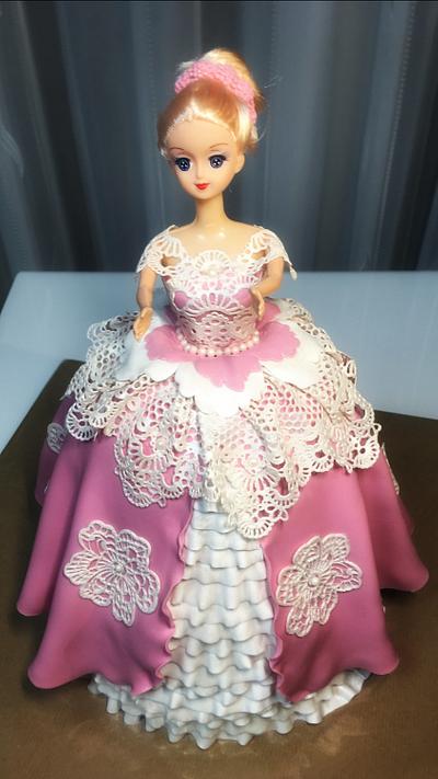 Pink Barbie cake - Cake by Threeprincessescake