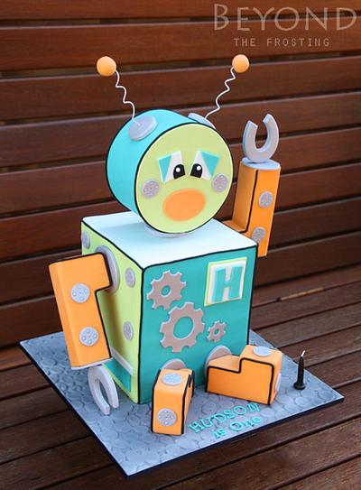 Robot Hudson - Cake by beyondthefrosting
