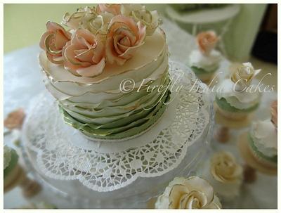 Ombre' Ruffles & Roses - Cake by Firefly India by Pavani Kaur