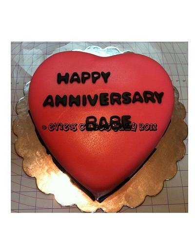 Anniversary Heart Cake - Cake by BlueFairyConfections