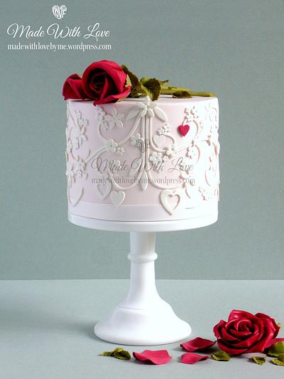Cut Work Valentine's Day Cake - Cake by Pamela McCaffrey