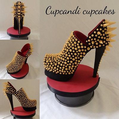 Spiked labouring gumpaste shoe - Cake by Cupcandi Cupcakes