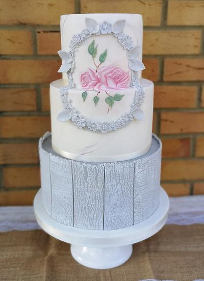 Wooden and marbled cake - Cake by Nerea's dreamy Cakes