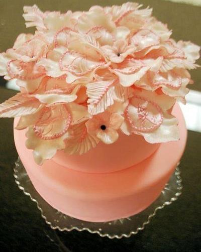 Pink feather - Cake by JenStirk