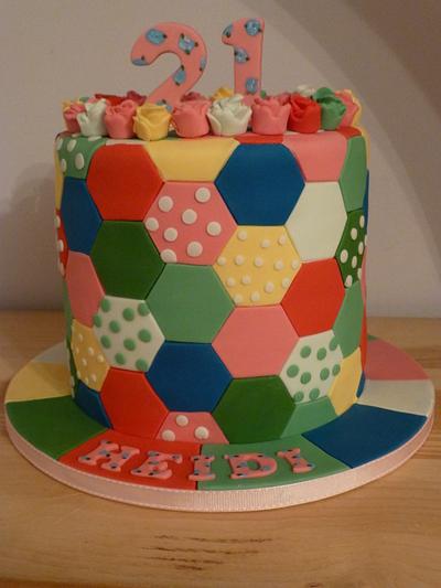 HEXAGON PATCHWORK CAKE - Cake by Grace's Party Cakes