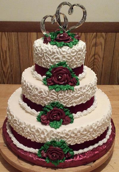 Christmas wedding - Cake by Laurie