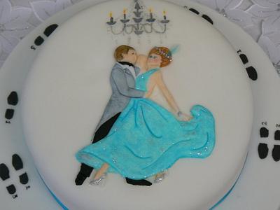 Ballroom Dancers. - Cake by Anita's Cakes