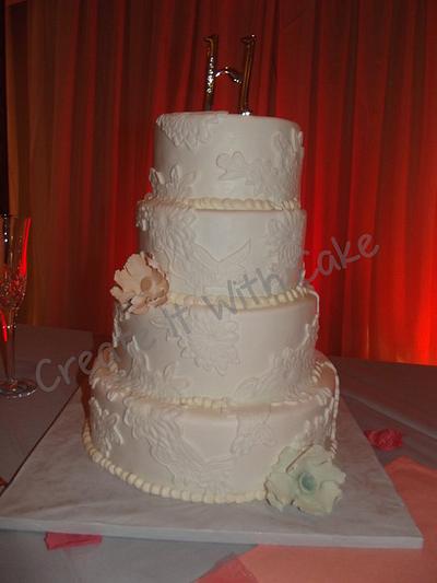 Lace Wedding Cake - Cake by Alissa Newlin