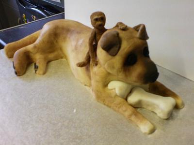 Dog with monkey - Cake by PipsNoveltyCakes