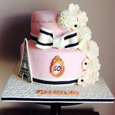 Paris and Pom Pom's  - Cake by Wooden Heart Cakes