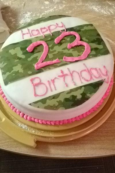 Camo & Pink 09.26.2014 - Cake by Katie A