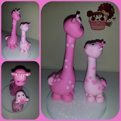 Giraffes cake topper! - Cake by Bonito Cakes "Arte q se puede comer"