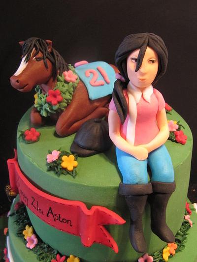 2 tier horse and rider cake  - Cake by d and k creative cakes