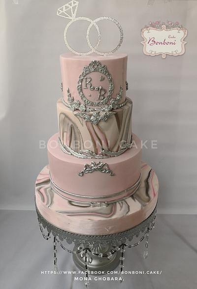 marble pink - Cake by mona ghobara/Bonboni Cake