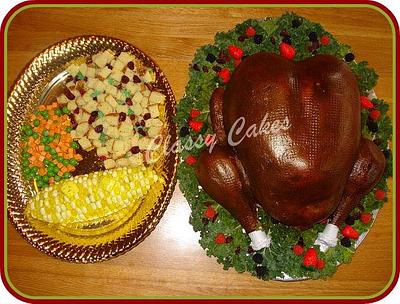 Thanksgiving Turkey With Side Dish - Cake by Classy Cakes By Diane