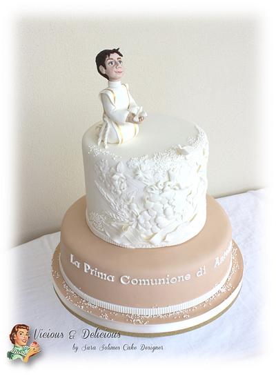 Sweet Purity cake & cookies - Cake by Sara Solimes Party solutions