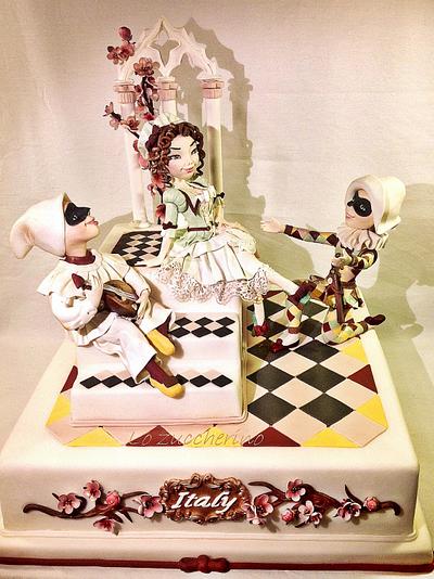 La commedia dell'Arte XVI century in Italy - Cake by Rossella Curti