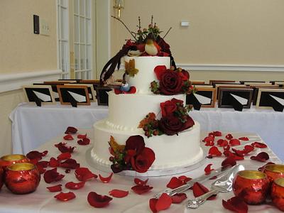 Red's wedding cake - Cake by pastrychefjodi