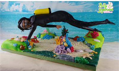 Scuba Diving (gravity defying cake) - Cake by Bety'Sugarland by Elisabete Caseiro 