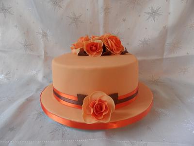 Orange roses - Cake by Mandy