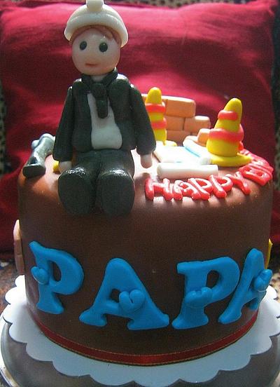Dad Engineer fondant cake - Cake by susana reyes