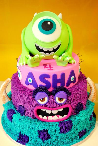 Monsters Inc - Monsters University Cake - Cake by Amelia's Cakes