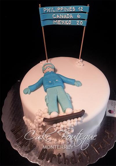 Snowboard Cake - Cake by Cake Boutique Monterrey