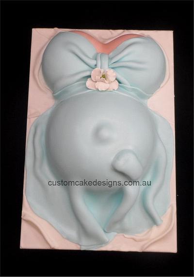 Pregant Belly Cake - Cake by Custom Cake Designs