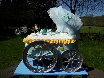 baby carriage cake - Cake by cedarcitycakes