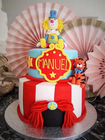 Circus cake - Cake by Wedding Painting Cakes by Soraya Torrejon