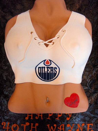 Edmonton Oilers cheerleader - Cake by Carol