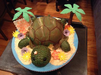 Tropical Island Turtle  - Cake by GabbyA