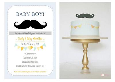 Moustache babyshower  - Cake by Patricia Tsang
