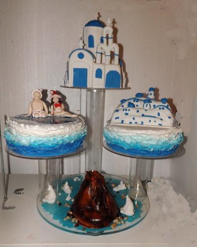 Santorini wedding cake - Cake by Katarina