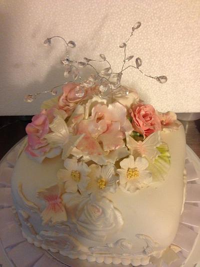 My first wedding cake for my best friend - Cake by Sally