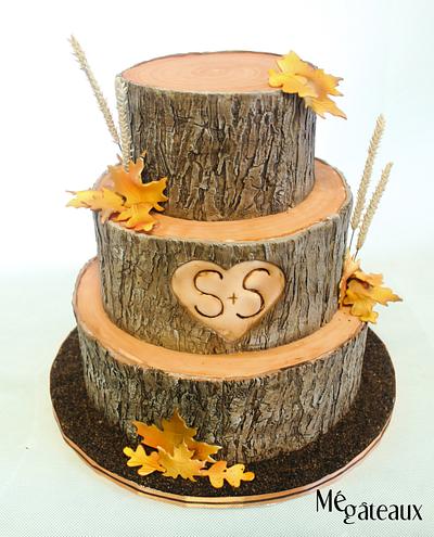 Automnal bark wedding cake - Cake by Mé Gâteaux
