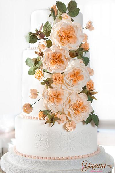 Tarta de Boda - Wedding cake - Cake by Yolanda Cueto - Yocuna Floral Artist