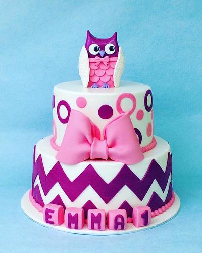 happy owl  - Cake by elisabethcake 
