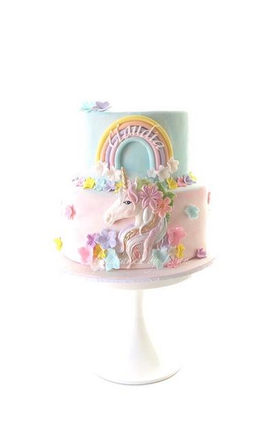 Unicorn themed cake - Cake by AlphacakesbyLoan 