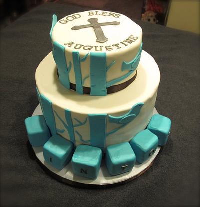 Blue Bird Baptismal Cake - Cake by Lainie