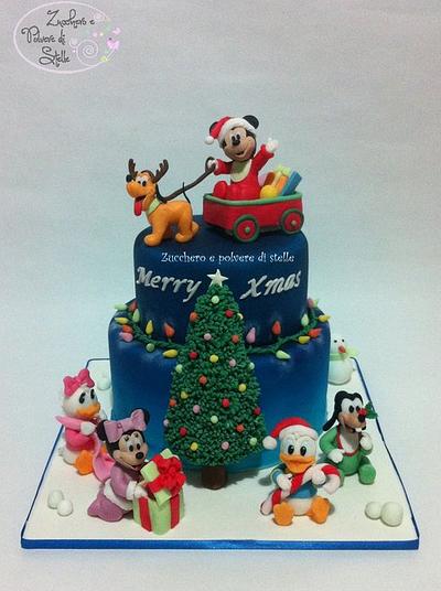 Christmas cake: Baby Mickey Mouse and friends - Cake by Zucchero e polvere di stelle
